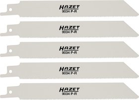 Hazet 9034P-R/5 Полотна для сабельной пилы∙ 18 зубьев/дюйм ∙ скошенные ∙ гофрированные зубья ∙ общая длина: 153 мм
