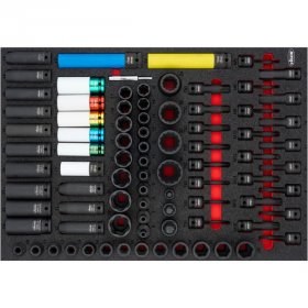 Vigor V6811 Набор ударного инструмента в ложементе, 80 предметов (головки, биты, кардан)