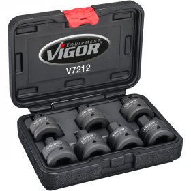 Vigor V7212 Набор головок 3/4" (шестигранные 14,17,19,21; M14,М16,М18)