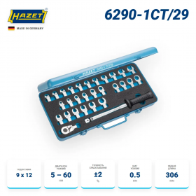 Набор динамометрических инструментов, модель 6290-1CT/29, Hazet