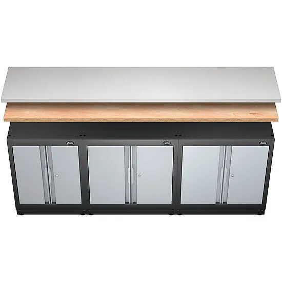 Vigor V6000-02404-X Комбинированная рабочая поверхность из нержавеющей стали, большая