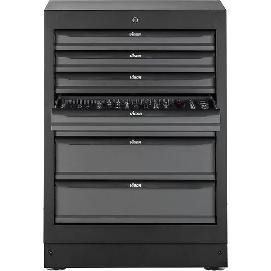 Vigor V6000-01 Нижний шкаф с выдвижными ящиками, 7 ящиков
