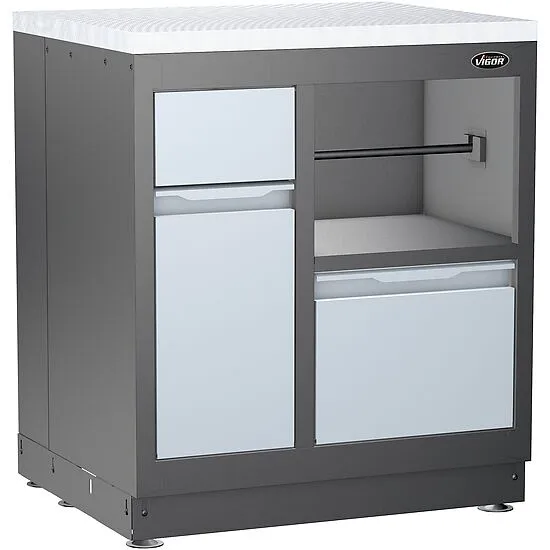 Vigor V6000-0861-XD Глубокая рабочая поверхность из нержавеющей стали, малая