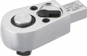 Трещотка с кнопкой, вставка 9х12 мм, квадрат 1/4" (6,3 мм), Hazet 6402-1S