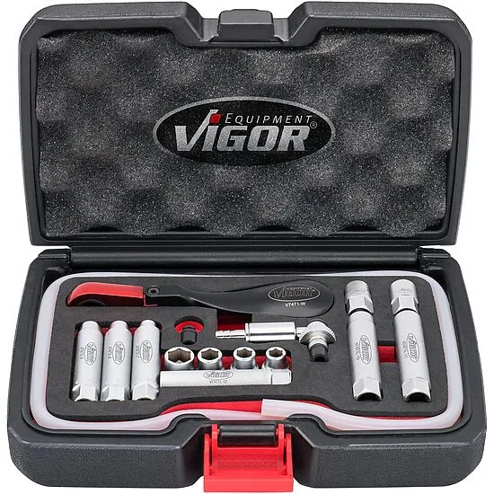 Vigor V7471/17 Полный набор для прокачки тормозов, 17 штук