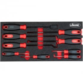 Vigor V5070 Набор крючков и скребков, 9 штук