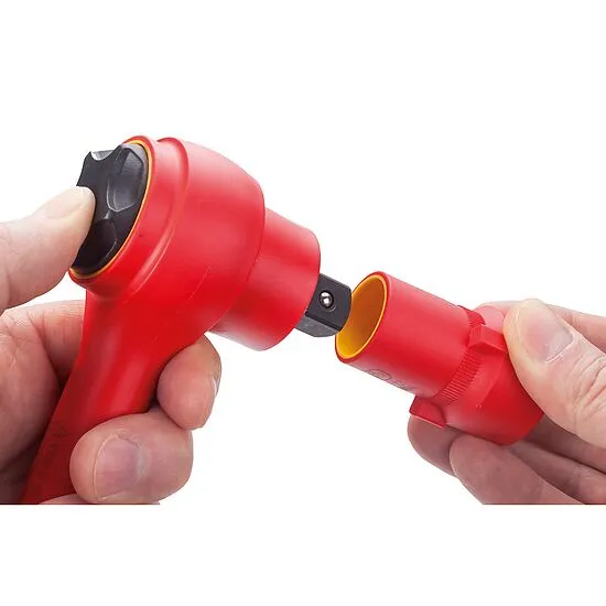 Vigor V3342 VDE-трещотка переключаемая, внешний квадрат 12,5 = 1/2”, длина 255 мм