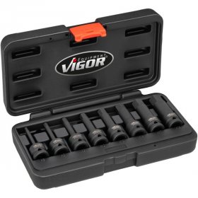 Vigor V7019 Набор ударных головок 1/2" с насадками (внутренний шестигранник 5-19 мм)