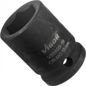 Vigor V5550S-19 Ударная головка, короткая, размер 19 мм