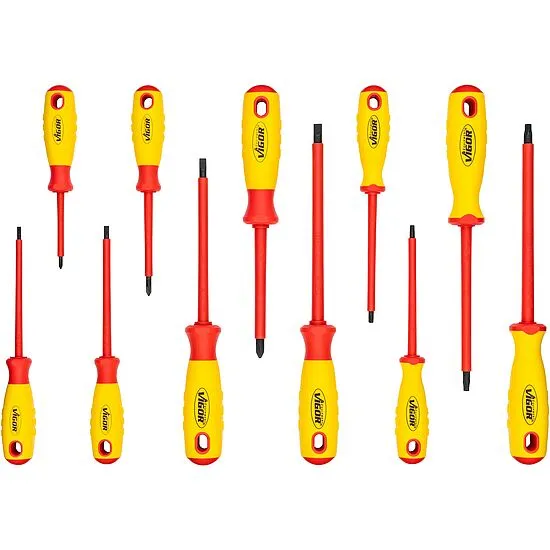 Vigor V5632 Набор VDE-инструмента, размеры 5–24 мм, PH0–PH2, T15–T30, 29 штук