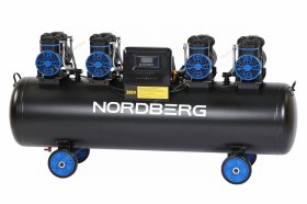 Компрессор безмасляный 380 В, ресивер 200 л, 1000 л/мин NORDBERG NCEO200/1000