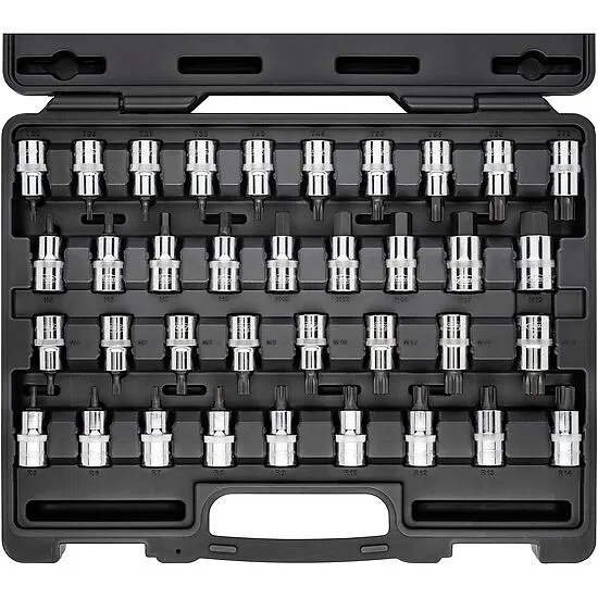 Vigor V2496 Набор вставок-бит 1/2” (XZN, шестигранник, Ribe-CV, TORX®), 36 штук
