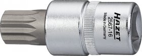 Hazet 2567-16 1/2" Торцевая головка-бита для маслосливной пробки Внутренний шлицевой профиль XZN со штифтом. M1