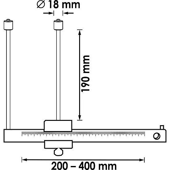 Vigor V4930 Штангенциркуль для тормозных дисков (200-400 мм)