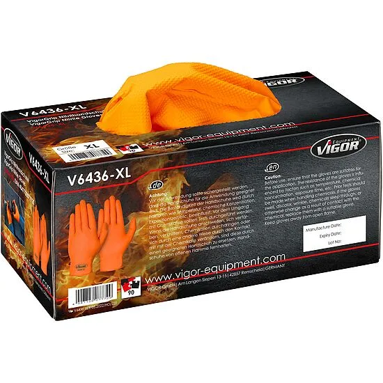 Vigor V6436-XXL Перчатки Grip, 90 штук