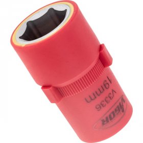 Vigor V3336 VDE-торцевая головка 1/2” для внешних шестигранников SW 19 мм