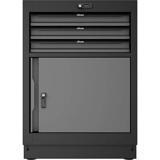 Vigor V6000-030 Нижний шкаф с выдвижными ящиками, 3 ящика, 676 мм