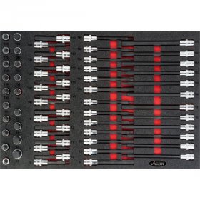 Vigor V4727 Набор головок 1/2" с насадками в ложементе (Torx, шестигранник), 62 предмета