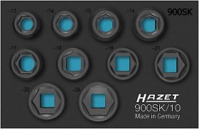Hazet 900SK/10 1/2" Набор ударных головок · Внешний шестигранный профиль