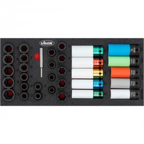 Vigor V7324 Набор ударных головок, 32 штуки