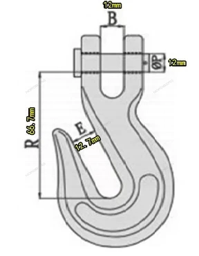 Цепь с крюком L=1,2 м (1 шт.)