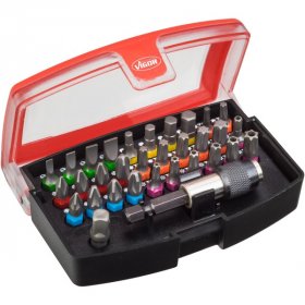 Vigor V5019 Набор бит (TORX, Шестигранник, PH, PZ, шлиц, TORX с отверстием, адаптер)