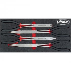 Vigor V4995 Набор плоскогубцев с двойным шарниром, 4 штуки