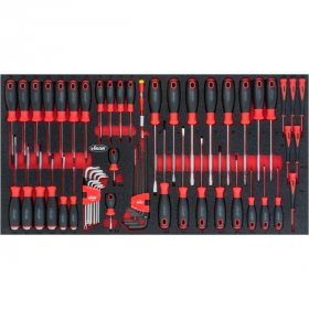 Vigor V5170 Набор отверток для Series XL, размеры 0,5x3–1,6x10 мм, 7–13 мм, PH0–PH3, T6–T40, 60 штук