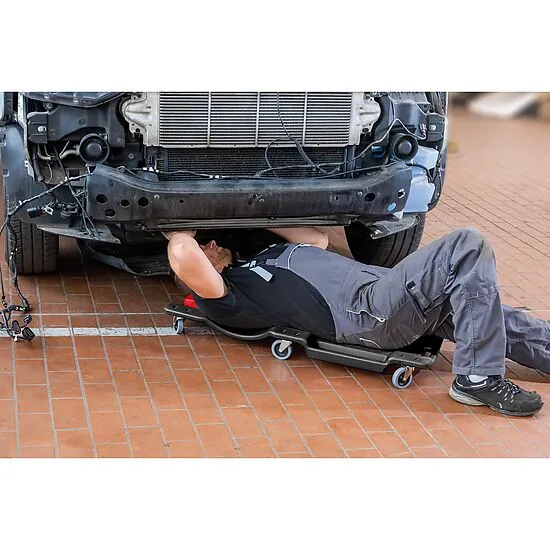 Vigor V6973 Подкатной лежак пластиковый на 6 колесах, до 150 кг
