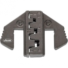 Vigor V2499-C Обжимная матрица C: для открытых неизолированных кабельных наконечников 0.5–6.0 мм²