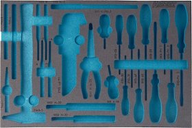 Hazet 163-120L Двухкомпонентный ложемент из мягкого пеноматериала
