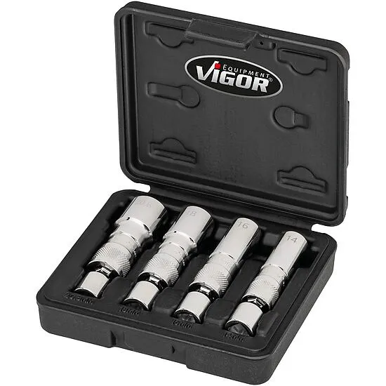 Vigor V7002/4 Набор свечных головок, размеры 14,16,18,20.8, 4 штуки