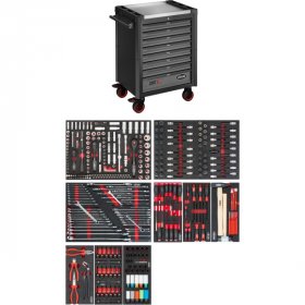 Vigor V1901-X/376 Инструментальная тележка Series L с набором инструмента, 376 предметов