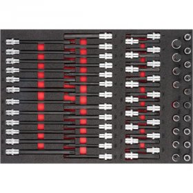 Vigor V6809 Набор отверточных головок, размеры 5–19 мм, T20–T70, 62 штуки