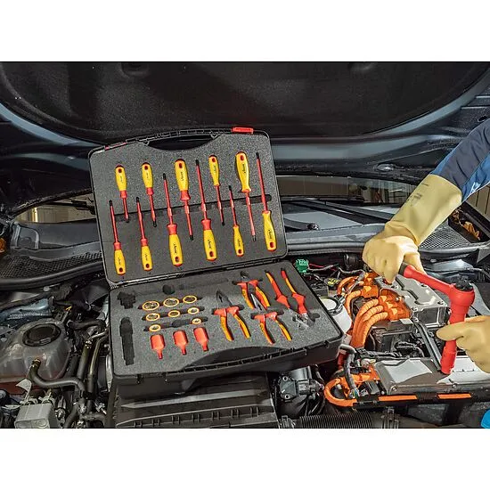 Vigor V5632 Набор VDE-инструмента, размеры 5–24 мм, PH0–PH2, T15–T30, 29 штук