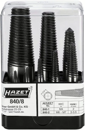 Hazet 840/8 Набор для извлечения винтов (экстракторы)