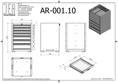 DEA AR-001.11 Модуль с 7 ящиками, серия 110