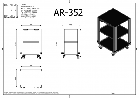 DEA AR-352 Тележка для деталей, серия 110