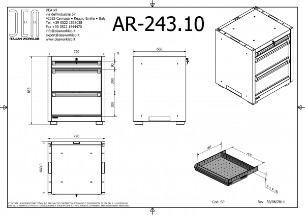 DEA AR-243.11 Модуль с 3 ящиками, серия 90