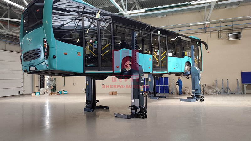 Подкатные колонны MAXIMA для автобусного парка