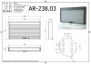DEA AR-238.03 Модуль на 2,5 секции с рольставней и перфорированной задней панелью