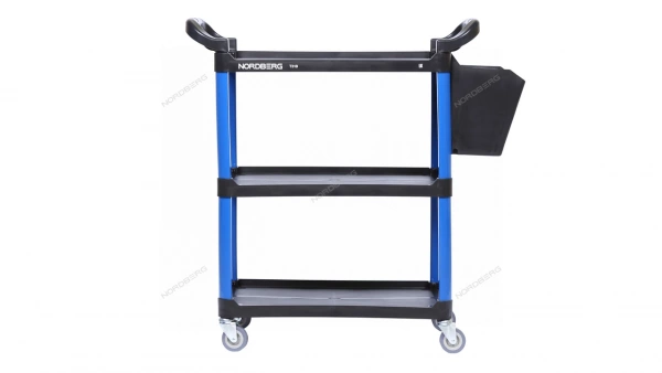 Тележка инструментальная, 3 пластиковые полки, синяя NORDBERG T31B