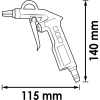 Vigor V7135 Пневматический обдувочный пистолет, короткий