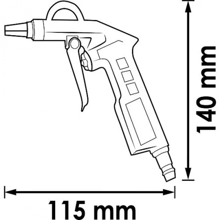 Vigor V7135 Пневматический обдувочный пистолет, короткий