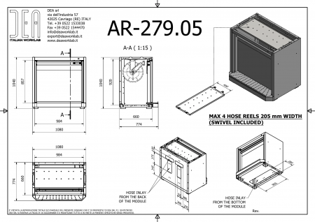 DEA AR-279.05 Модуль для размещения до 4 катушек, серия 110
