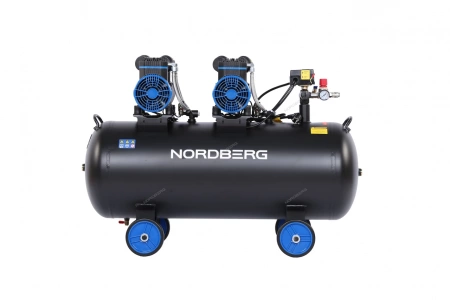 Компрессор безмасляный 220 В, ресивер 125 л, 500 л/мин NORDBERG NCEO120/500