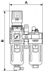 Блок подготовки воздуха вход-выход 3/8" Prevost KTB SM2