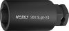 Hazet 900SLG6-24 1/2" 24 мм Внешний шестигранник Ударная головка Внешний шестигранный профиль