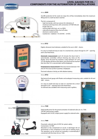 Цифровой ультразвуковой индикатор уровня для бочек 208л Flexbimec 8753