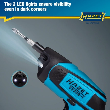 Hazet 9230B-1 1/4" Внутренний профиль TORX® · Профиль Pozidriv PZ · Внутренний шестигранный профиль · Беспроводной